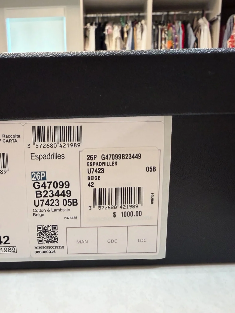 Brand New 2026 Chanel beige Espadrilles size 42